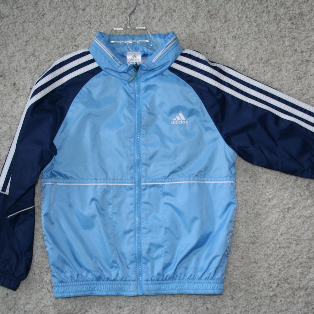 Adidas Windbreaker Jacket with Zip in Hood Youth S